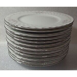 12 Gold Standard Genuine Porcelain China Bread & Butter Plates Pink Rose Japan